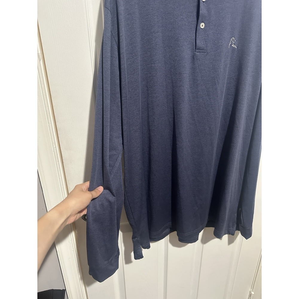 Rhoback The Big Easy Long Sleeve Performance Polo Blue XXL - Picture 4 of 9